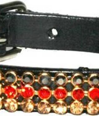 Halsband aus Wildleder mit Strass Deko, 35 cm x
